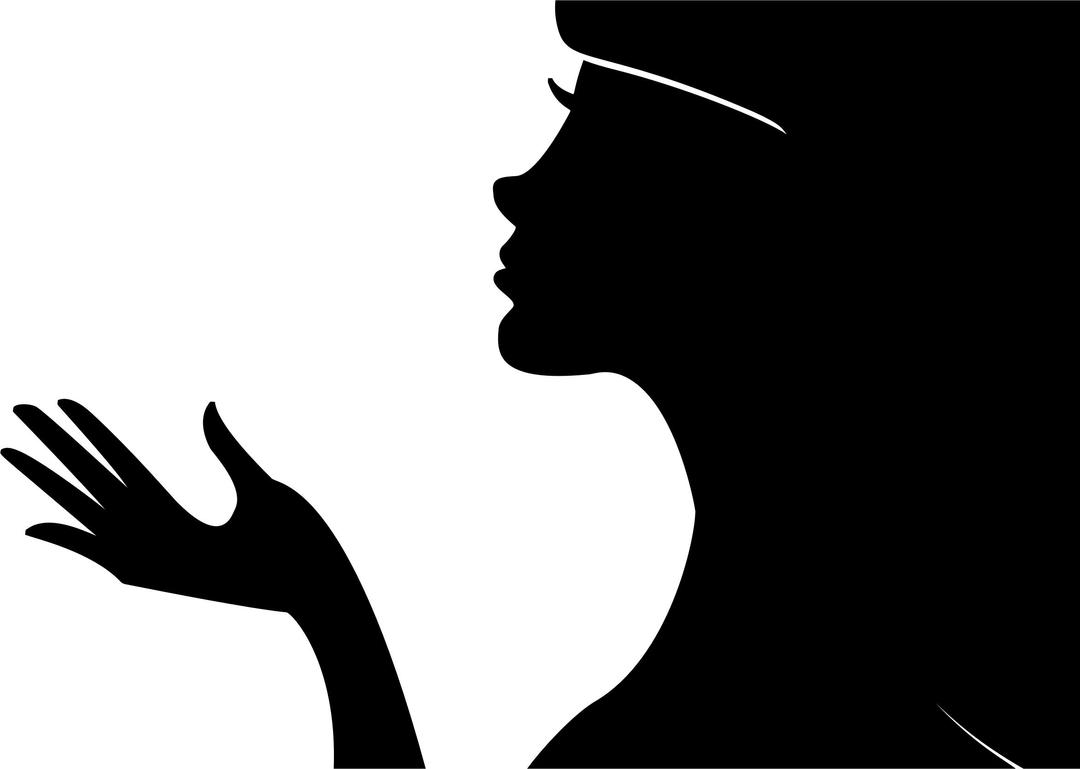 Female Profile Silhouette 2 png transparent