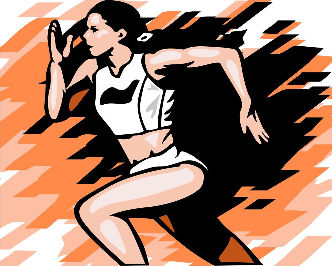 Female Runner Illustration png transparent