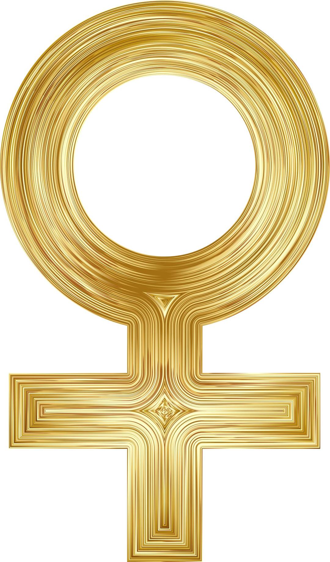 Female Symbol Gold png transparent