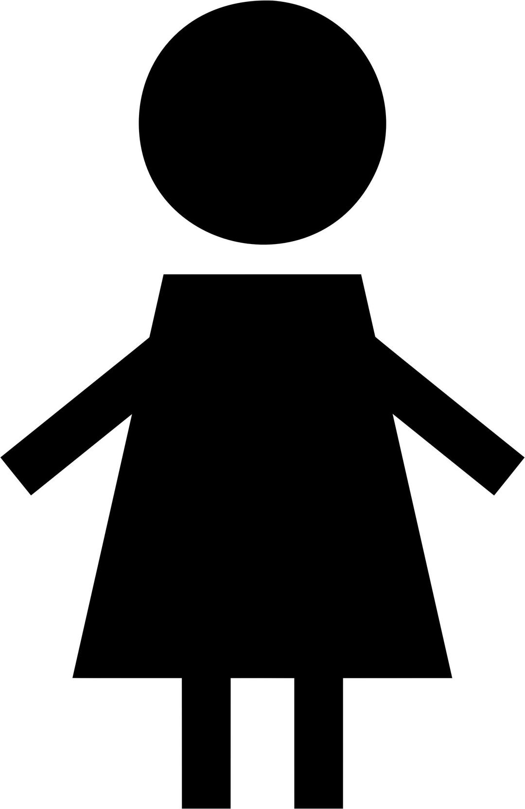 Female Symbol Silhouette 2 Black png transparent