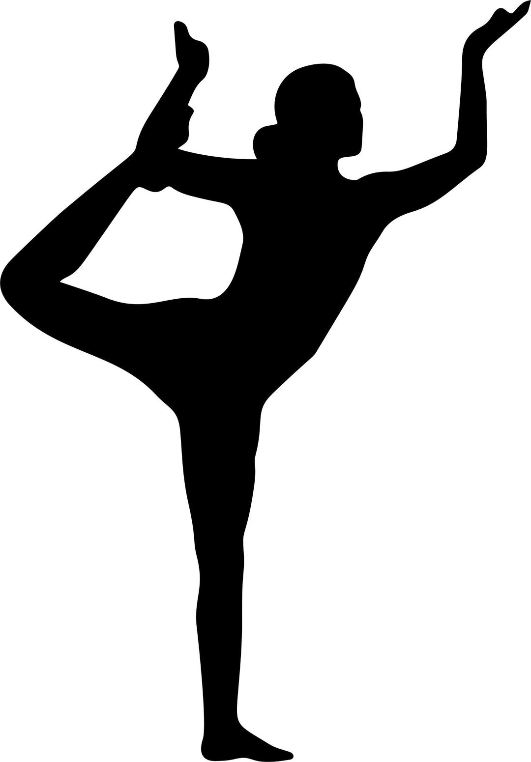 Female Yoga Pose Silhouette 18 png transparent