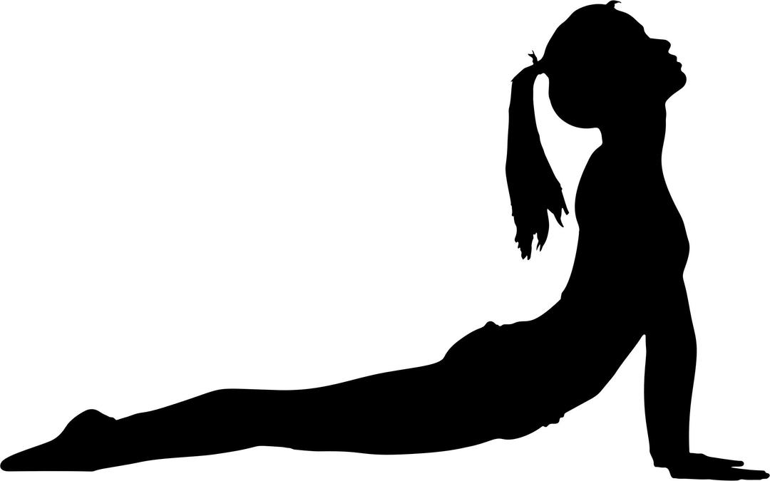 Female Yoga Pose Silhouette 26 png transparent