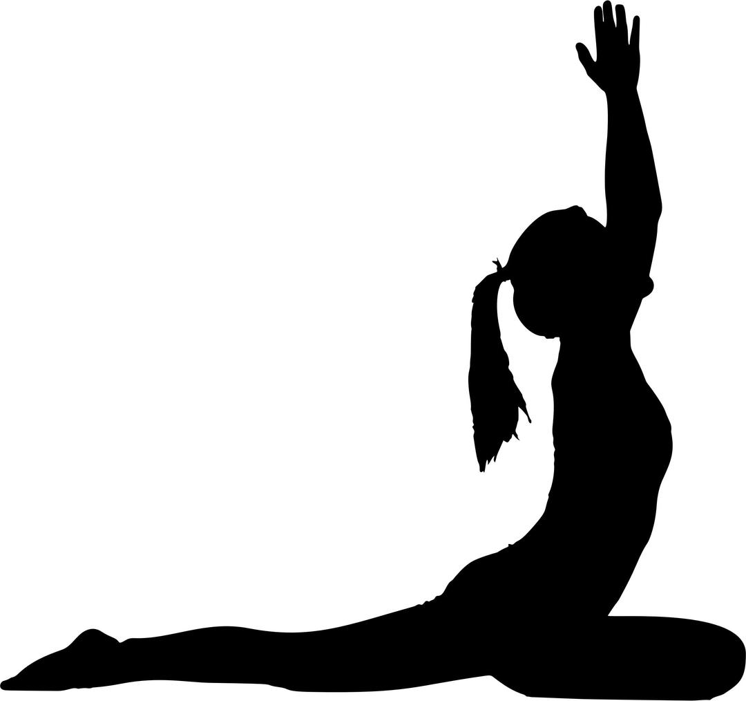 Female Yoga Pose Silhouette 27 png transparent