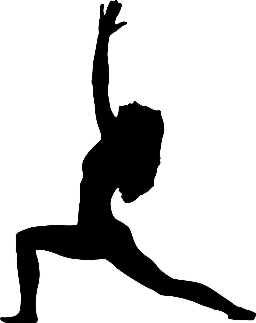 Female Yoga Pose Silhouette 4 png transparent