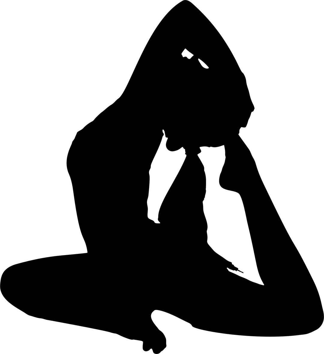 Female Yoga Pose Silhouette 6 png transparent