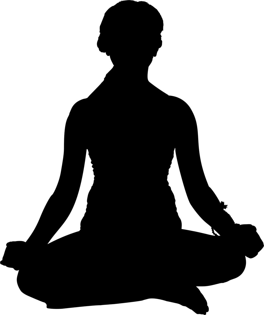 Female Yoga Pose Silhouette 7 png transparent