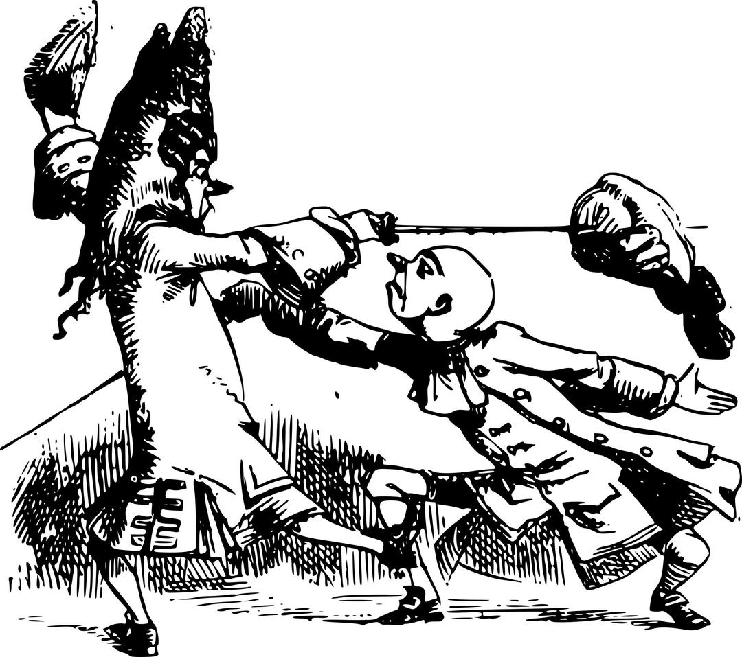 Fencing persons and a wig. png transparent