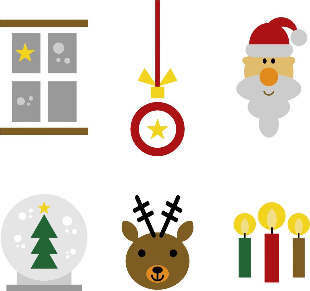 Festive Christmas Icons png transparent