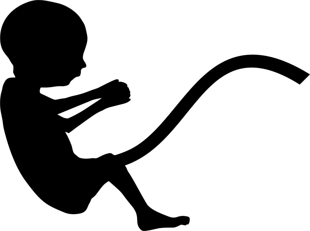 Fetus Silhouette png transparent