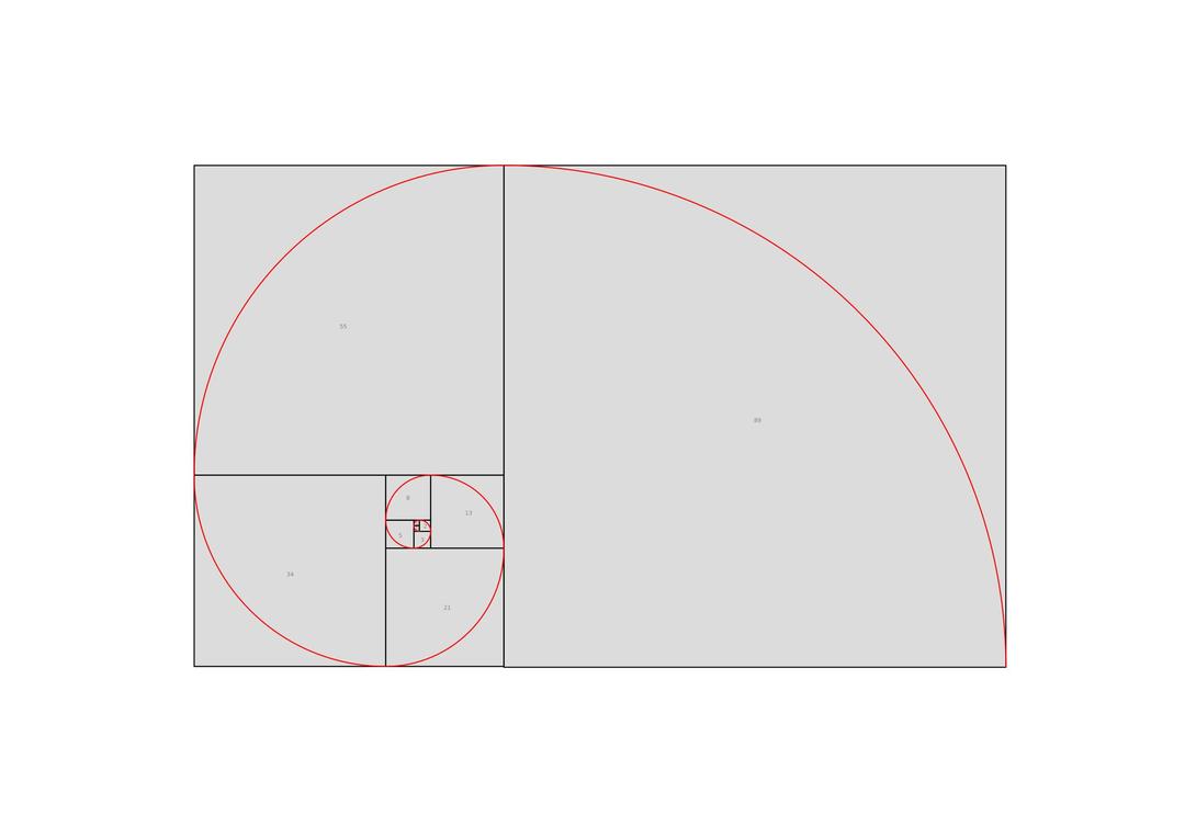 Fibonacci spiral png transparent