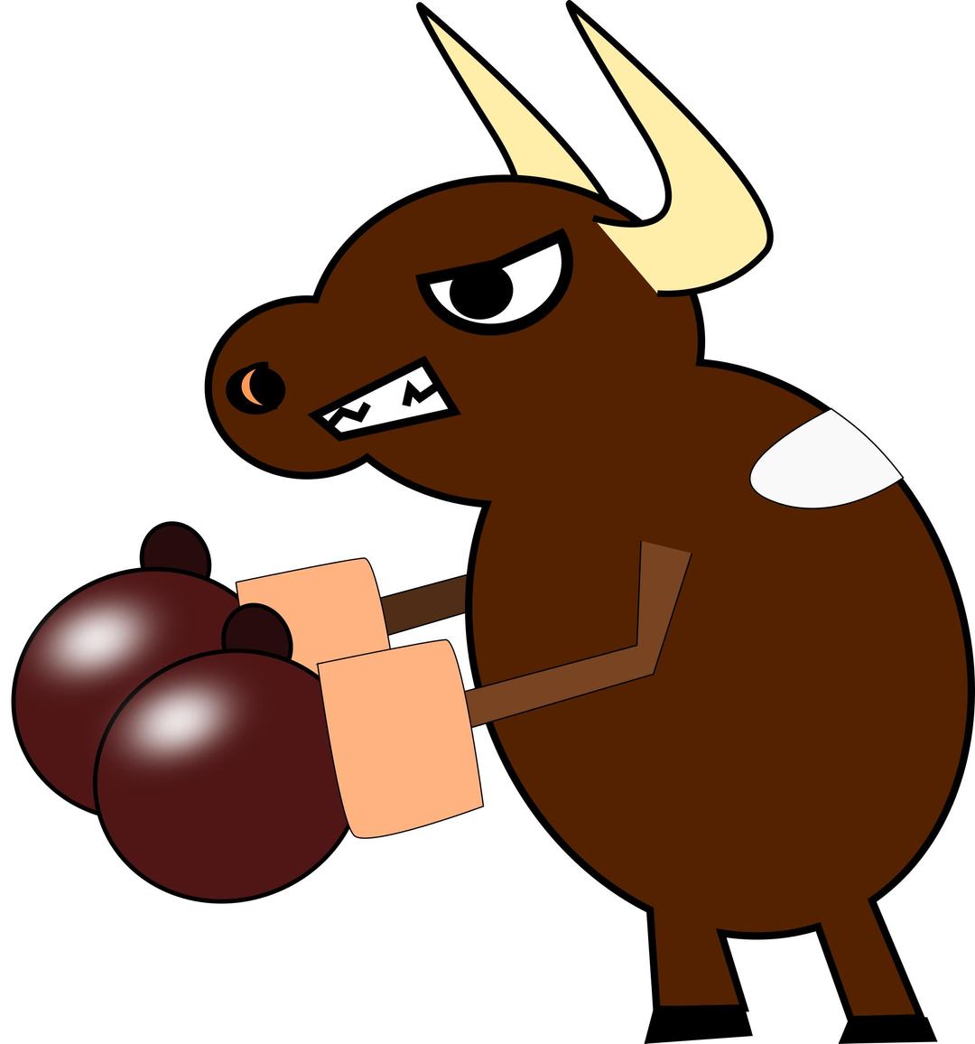 Fighting Cow png transparent