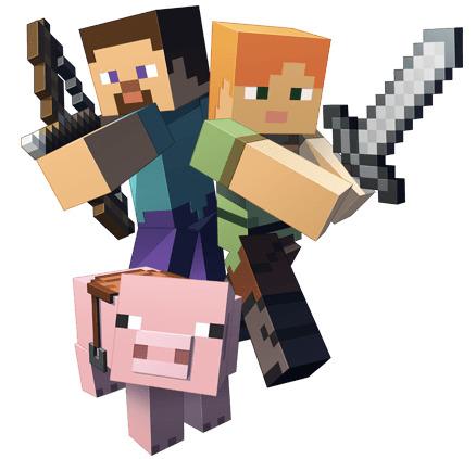Fighting Minecraft png transparent