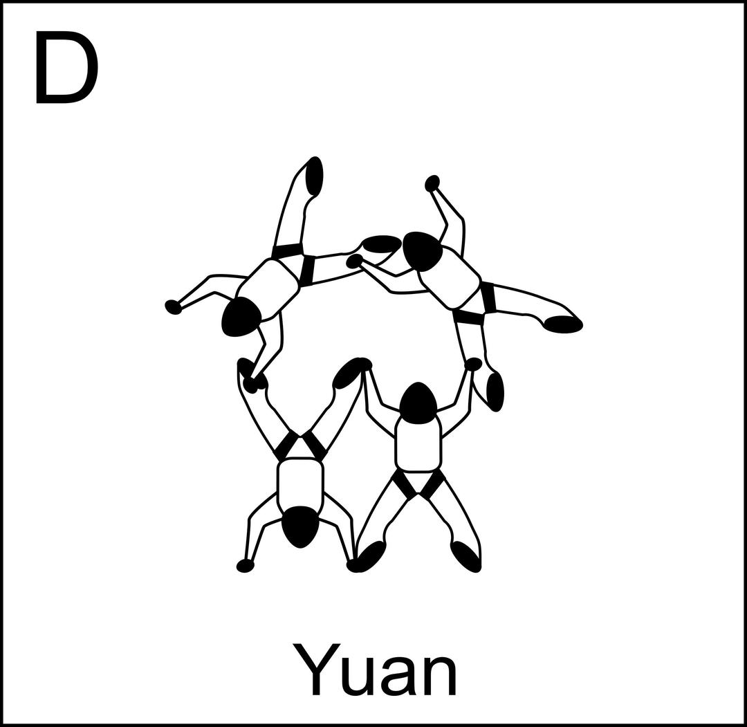 Figure D - Yuan, Vol relatif à 4, Formation Skydiving 4-Way png transparent