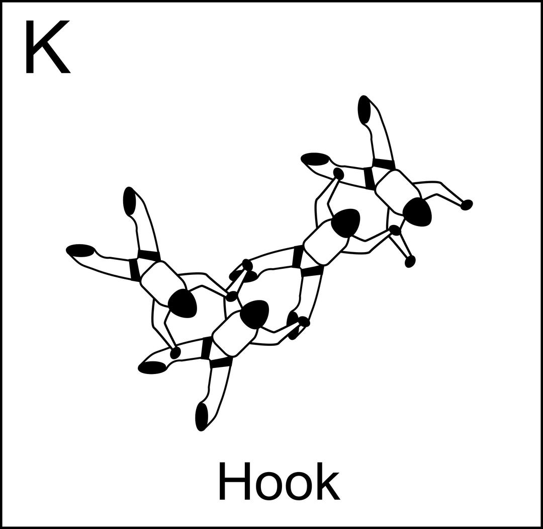 Figure K - Hook, Vol relatif à 4, Formation Skydiving 4-Way png transparent