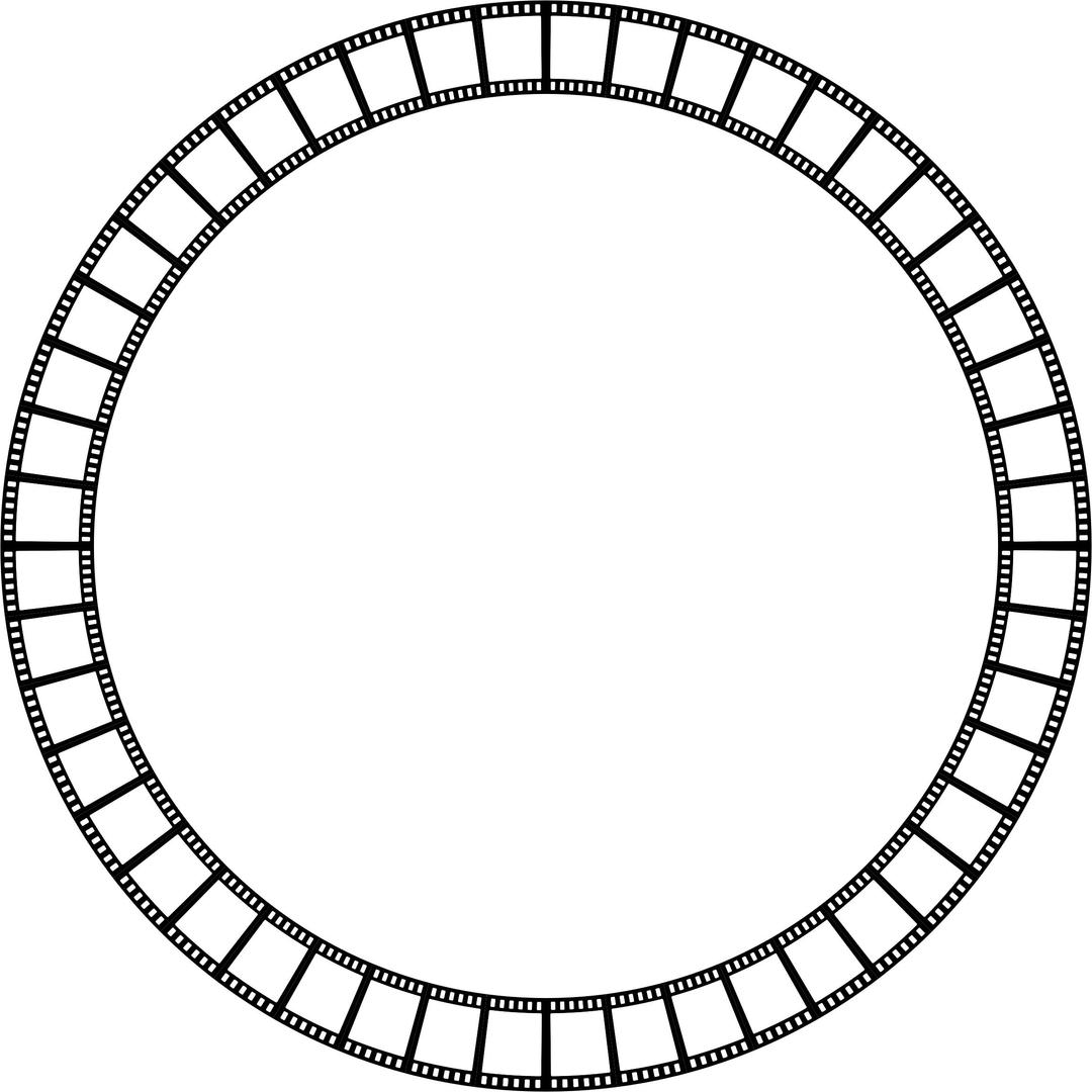 Film Strip Circle Frame png transparent