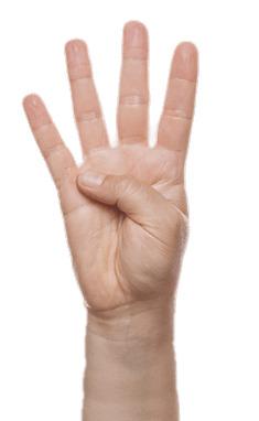 Finger Counting Four Copy png transparent