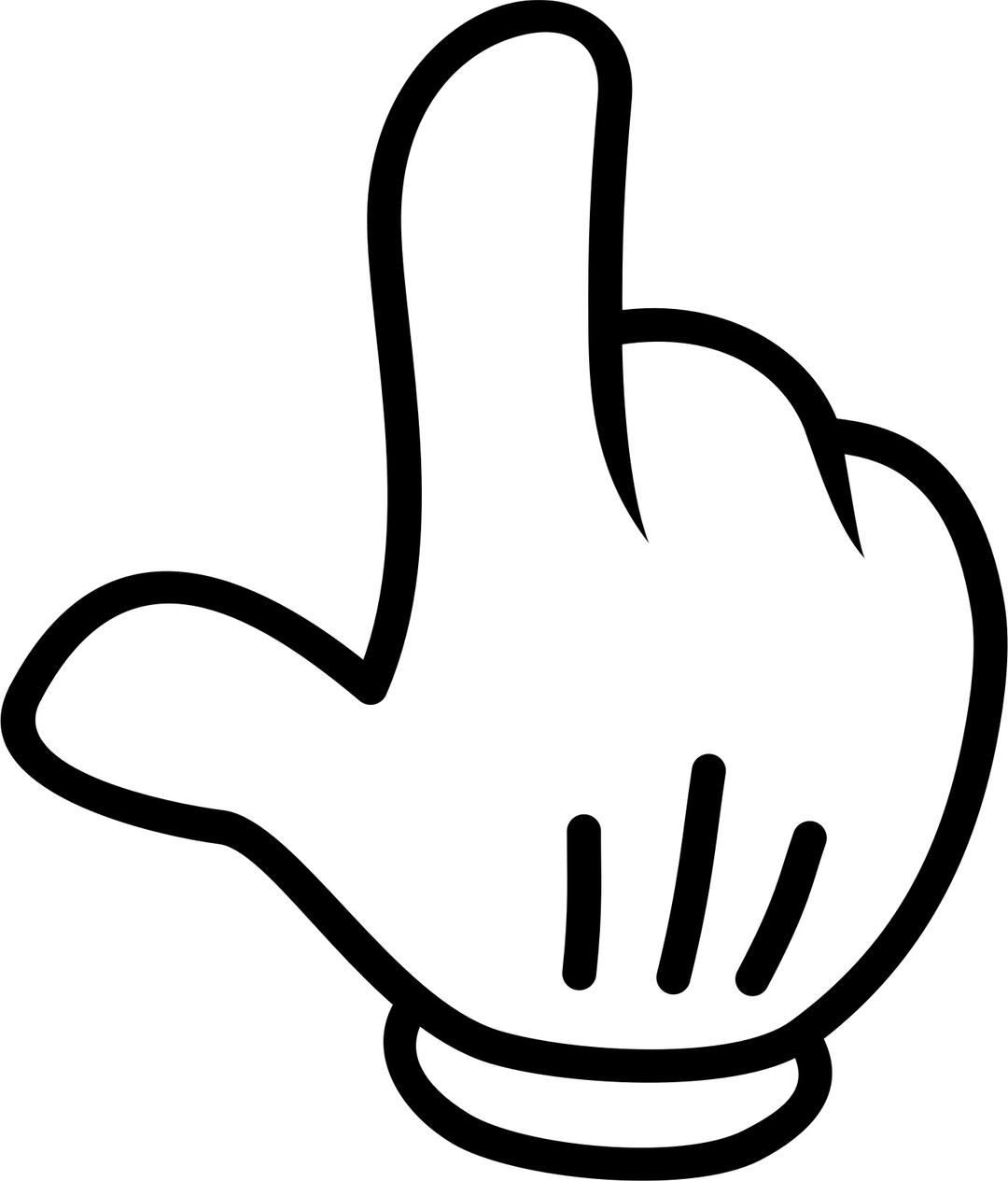 Fingerpoint Mickey's Hand png transparent