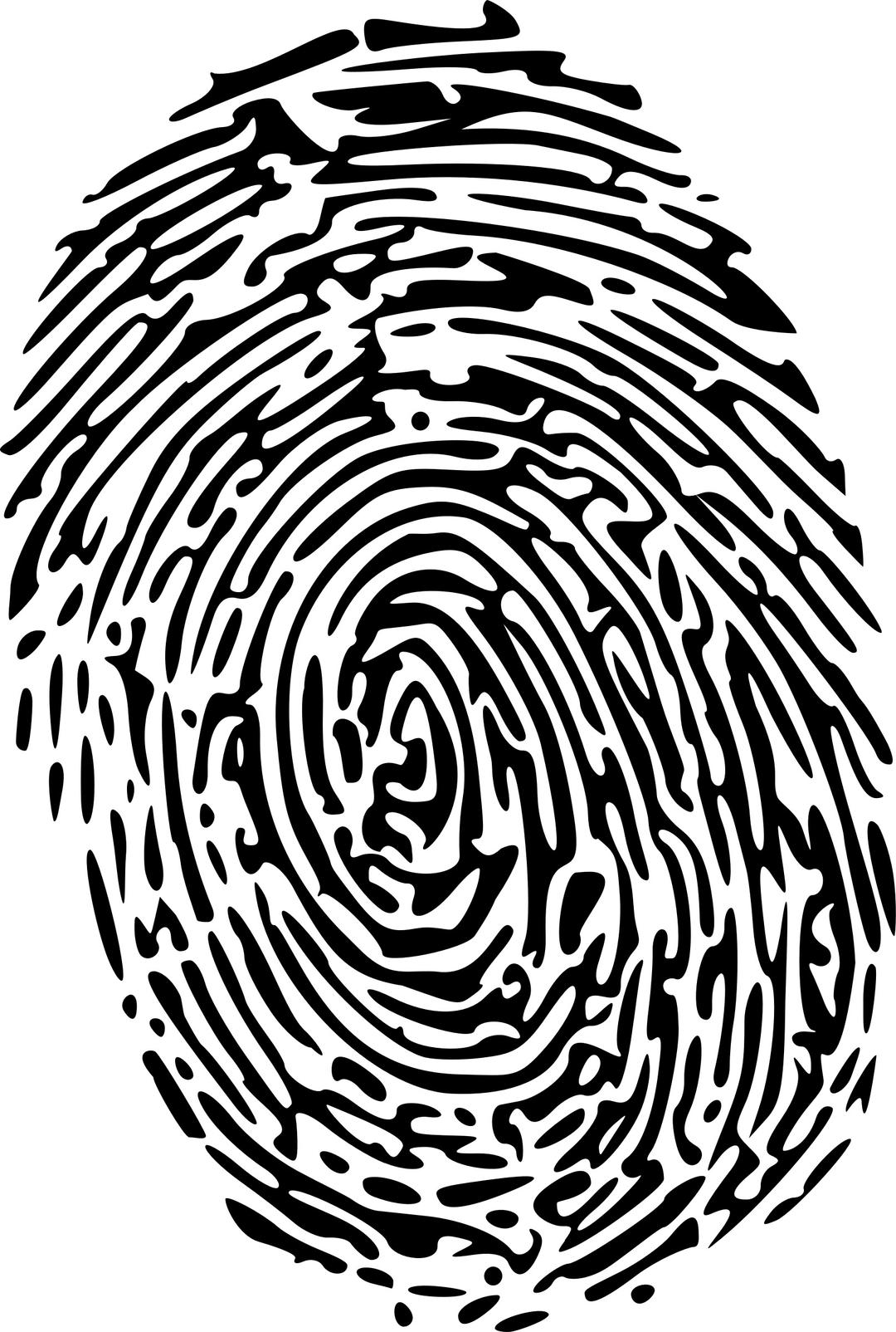 Fingerprint Bw png transparent