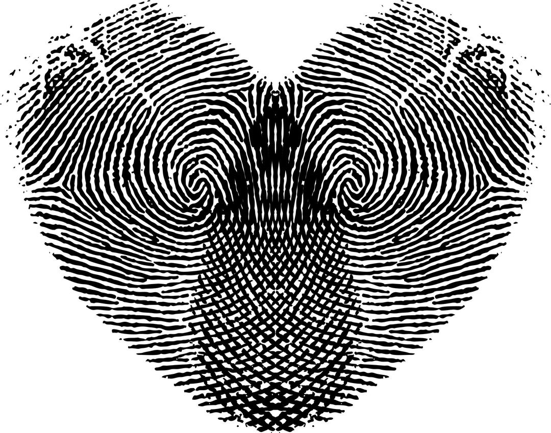 Fingerprint Heart png transparent