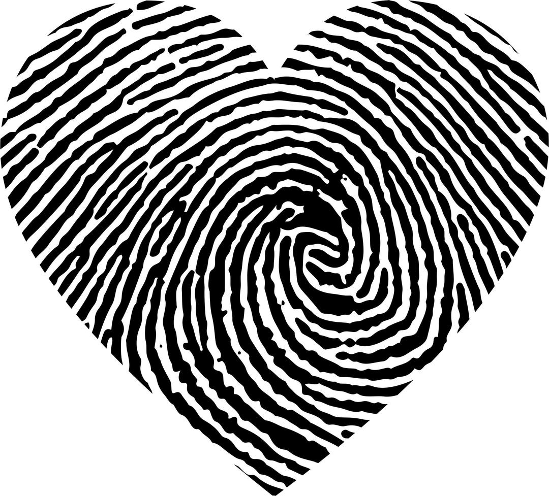 Fingerprint Heart II png transparent