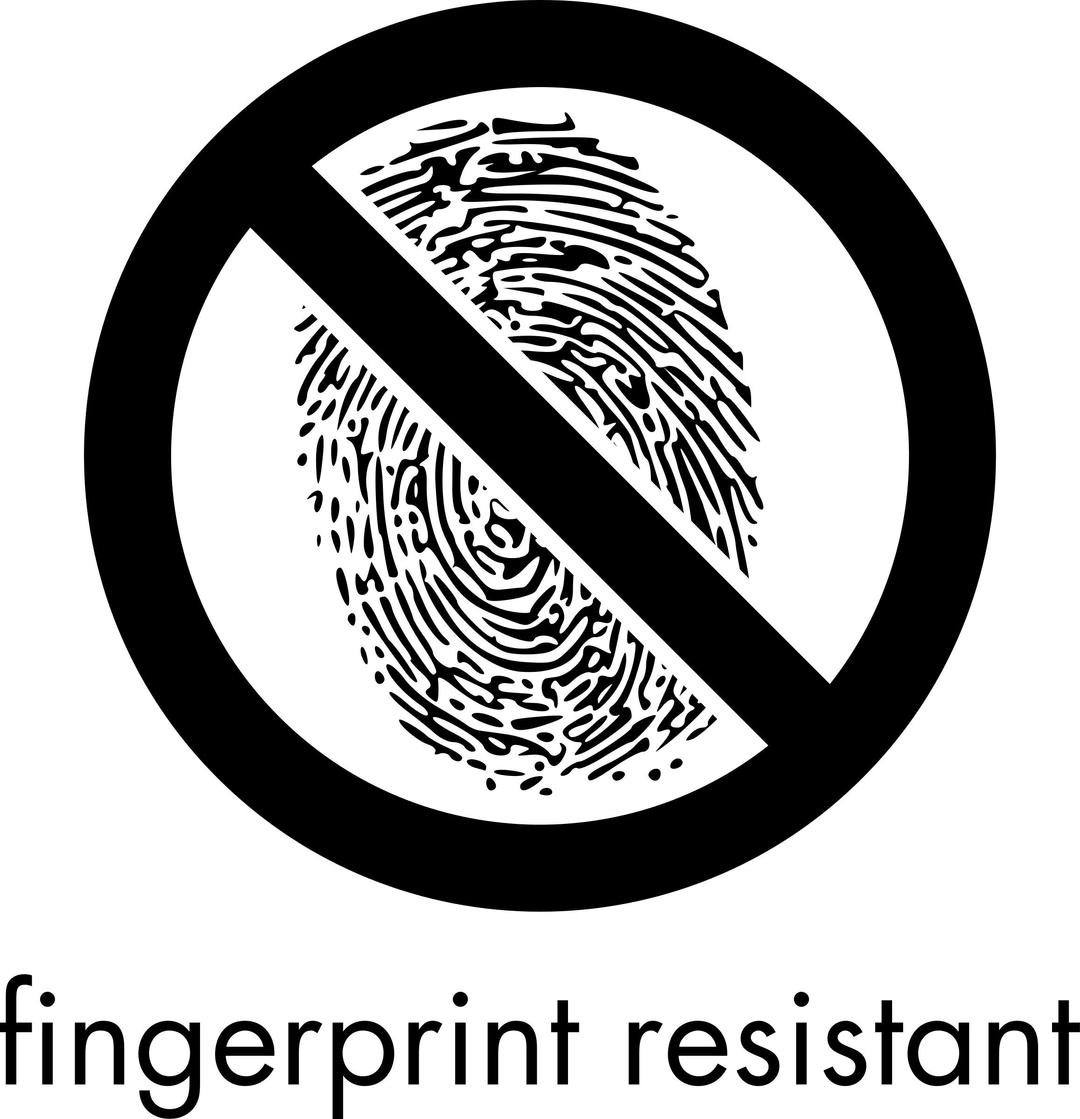 Fingerprint resistant sign (1-color) png transparent