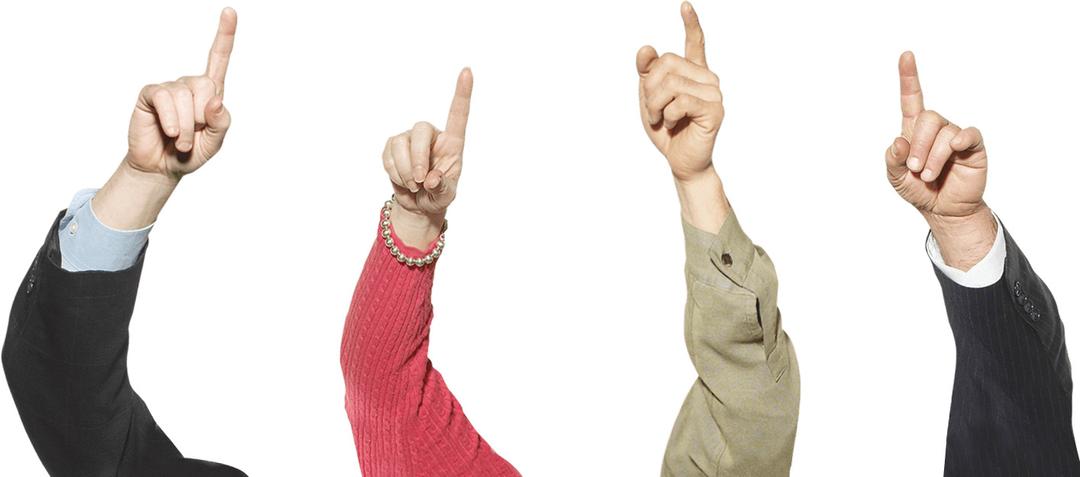 Fingers Pointing Up png transparent