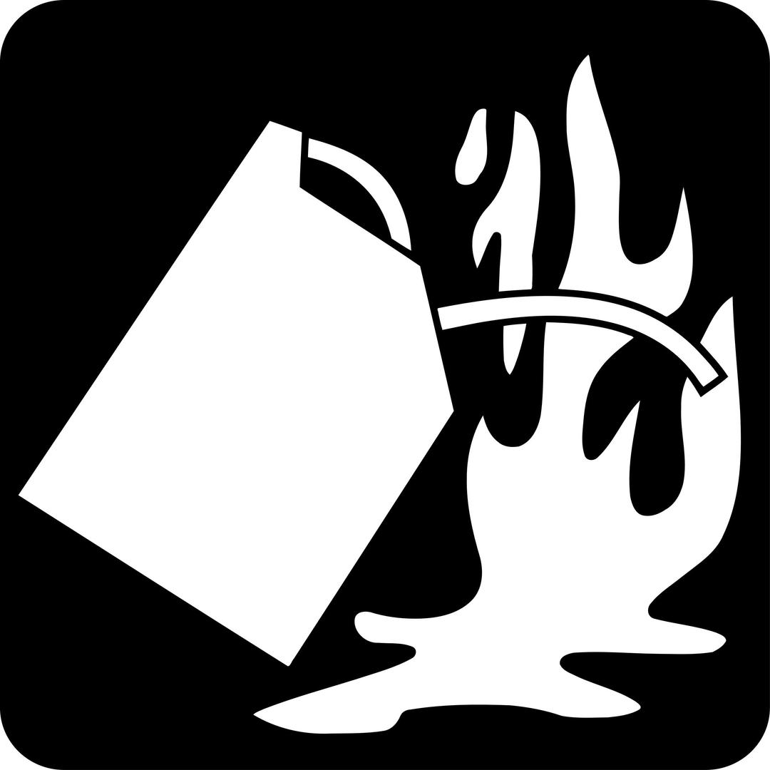Fire extinguisher pictogram - class B png transparent