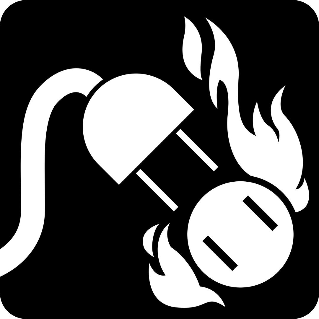 Fire extinguisher pictogram - class C png transparent
