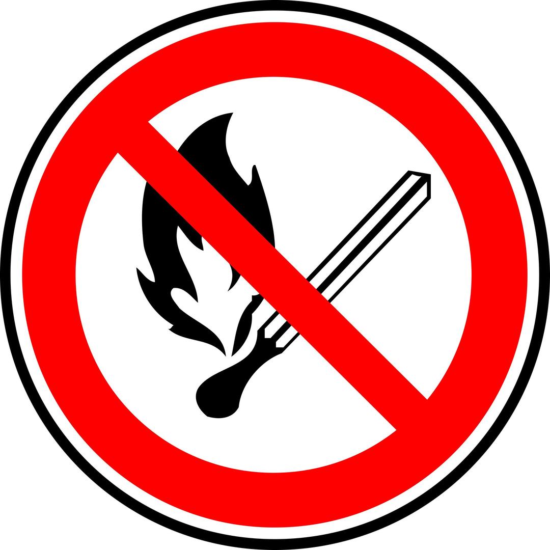 Fire forbidden sign png transparent