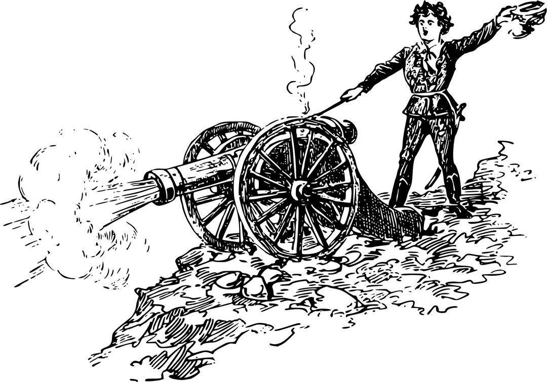 Firing the cannon png transparent