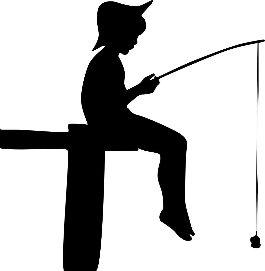 Fishing Boy Silhouette png transparent