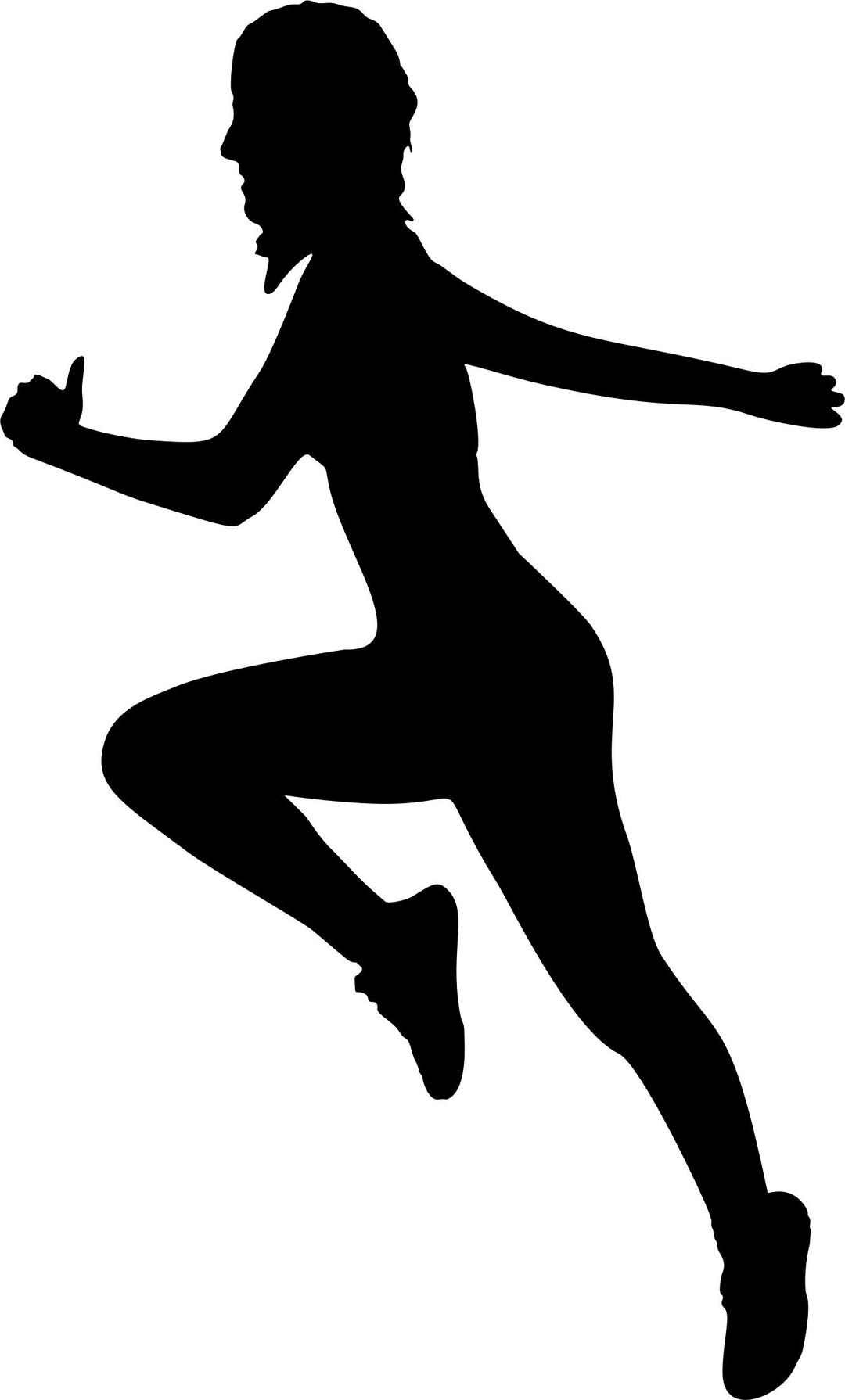 Fitness Woman Silhouette 2 png transparent