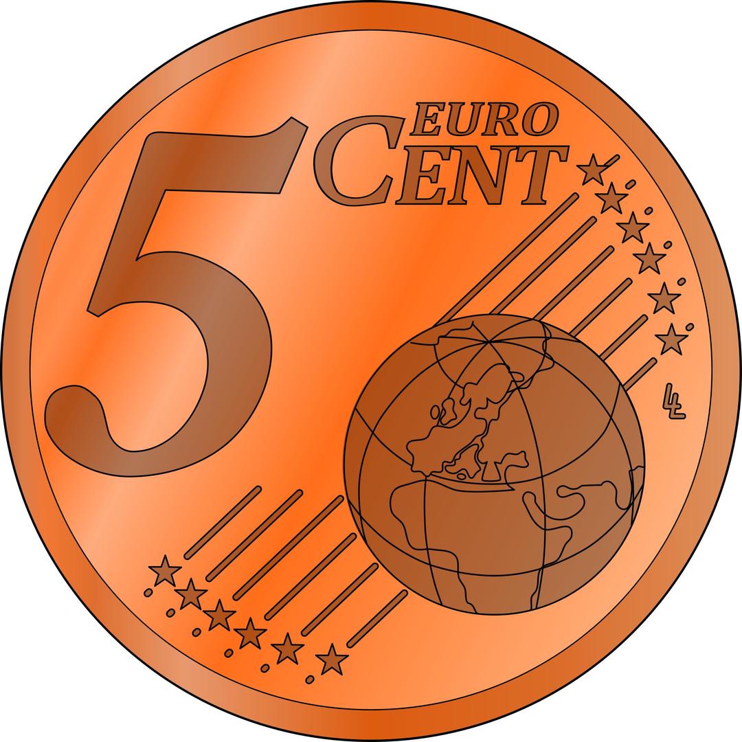 five euro cent png transparent