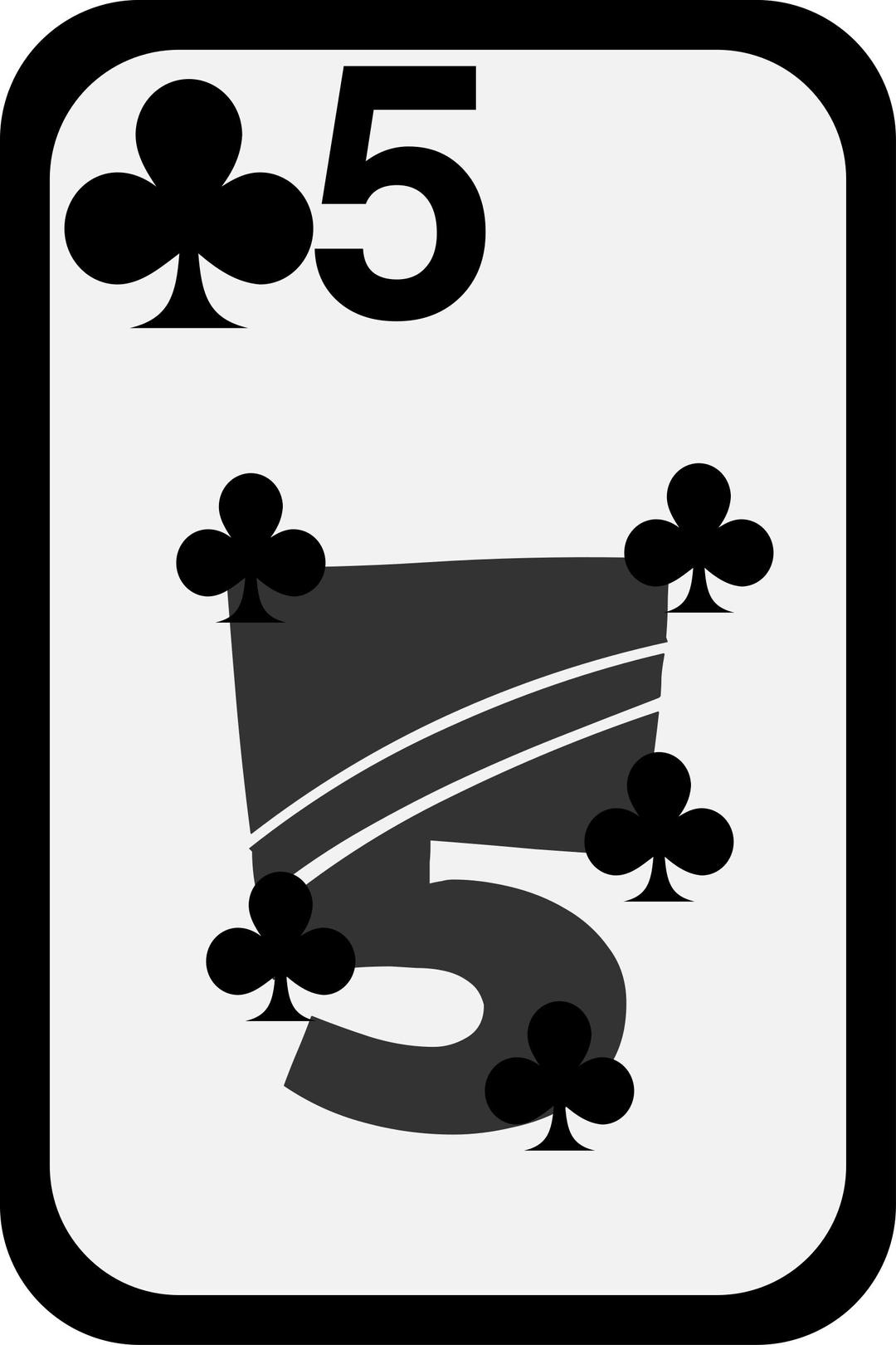 Five of Clubs png transparent