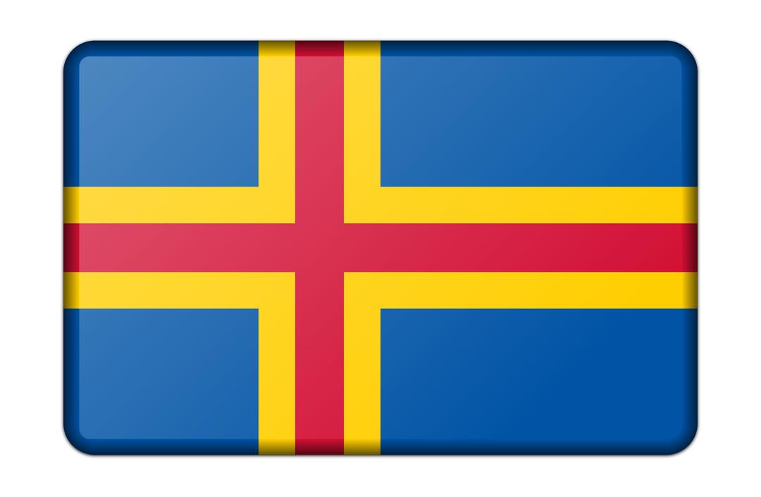 Flag of Aland png transparent