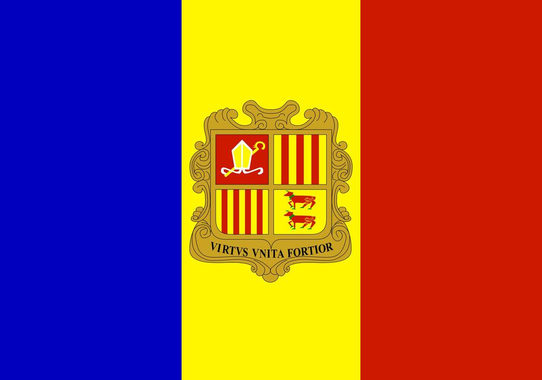 Flag of Andorra png transparent