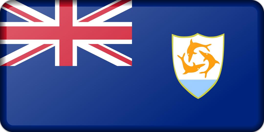 Flag of Anguilla (bevelled) png transparent