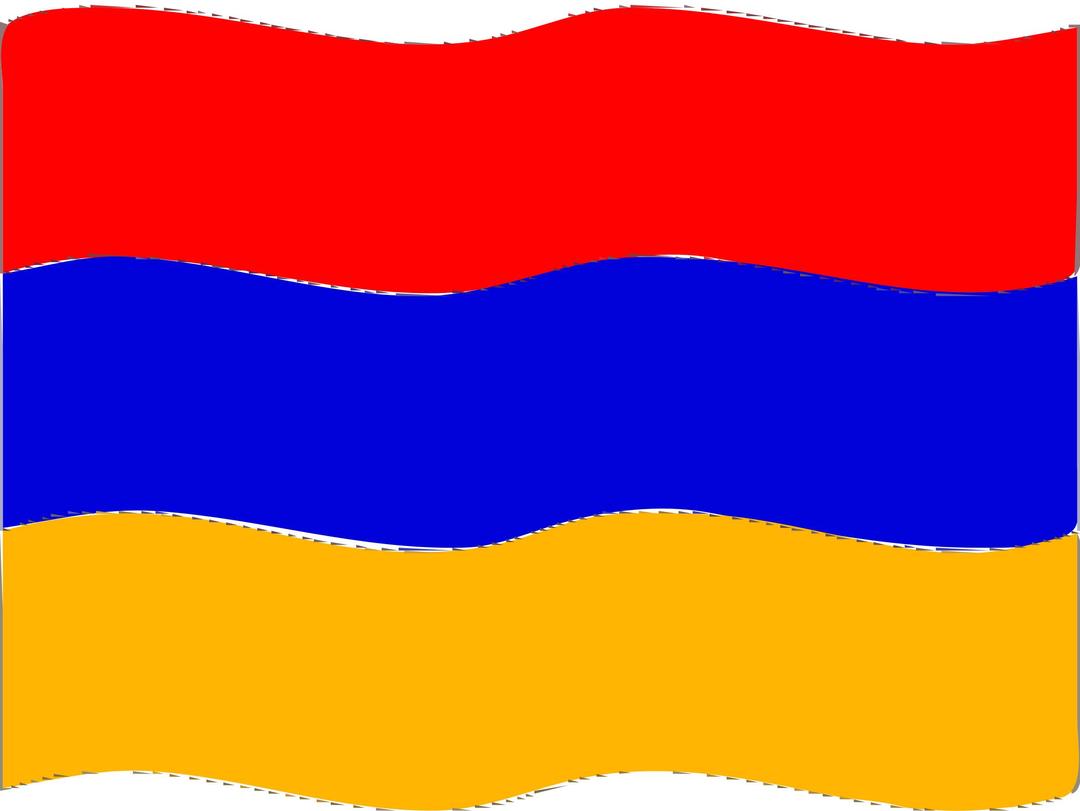 Flag of Armenia wave png transparent