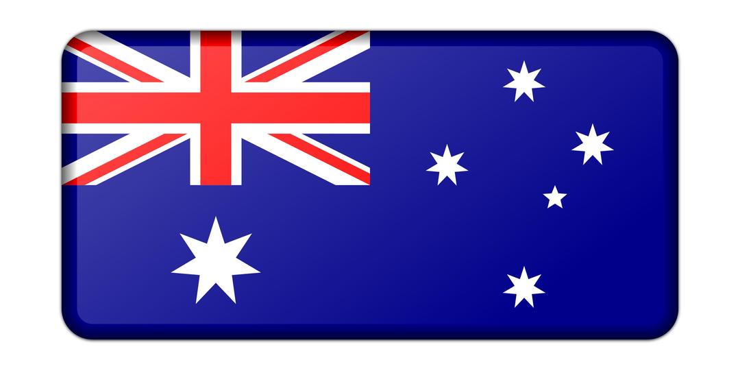 Flag of Australia (bevelled) png transparent