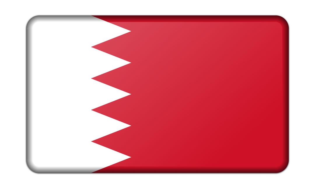 Flag of Bahrain (bevelled) png transparent