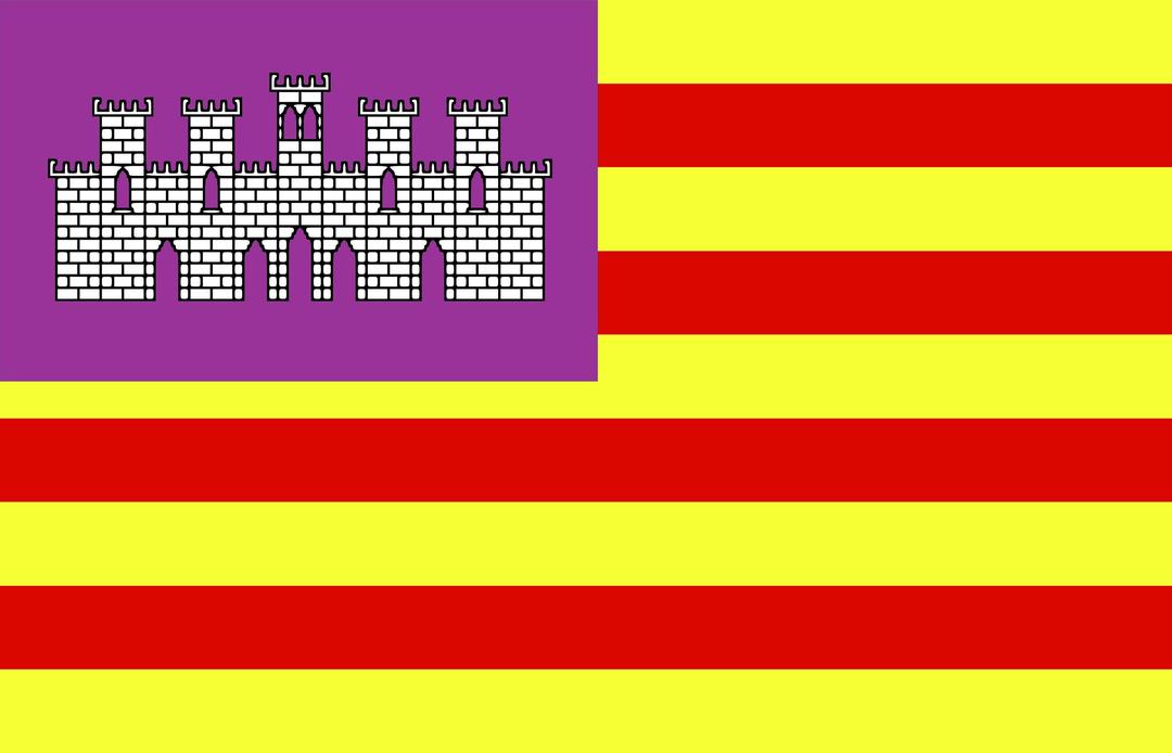 Flag of Baleares - Spain png transparent