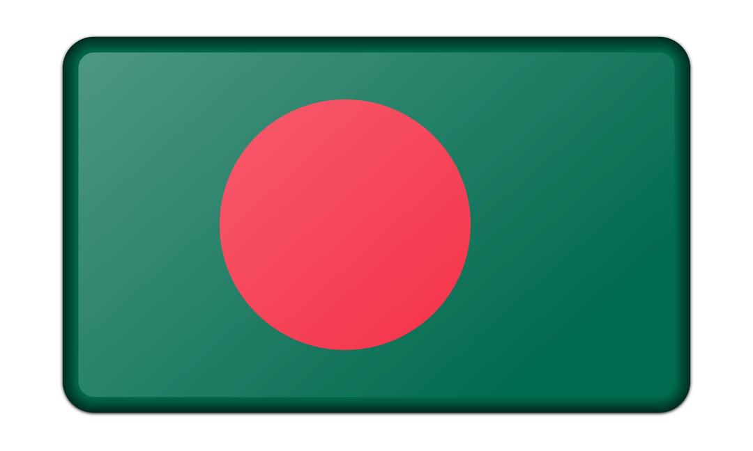 Flag of Bangladesh (bevelled) png transparent