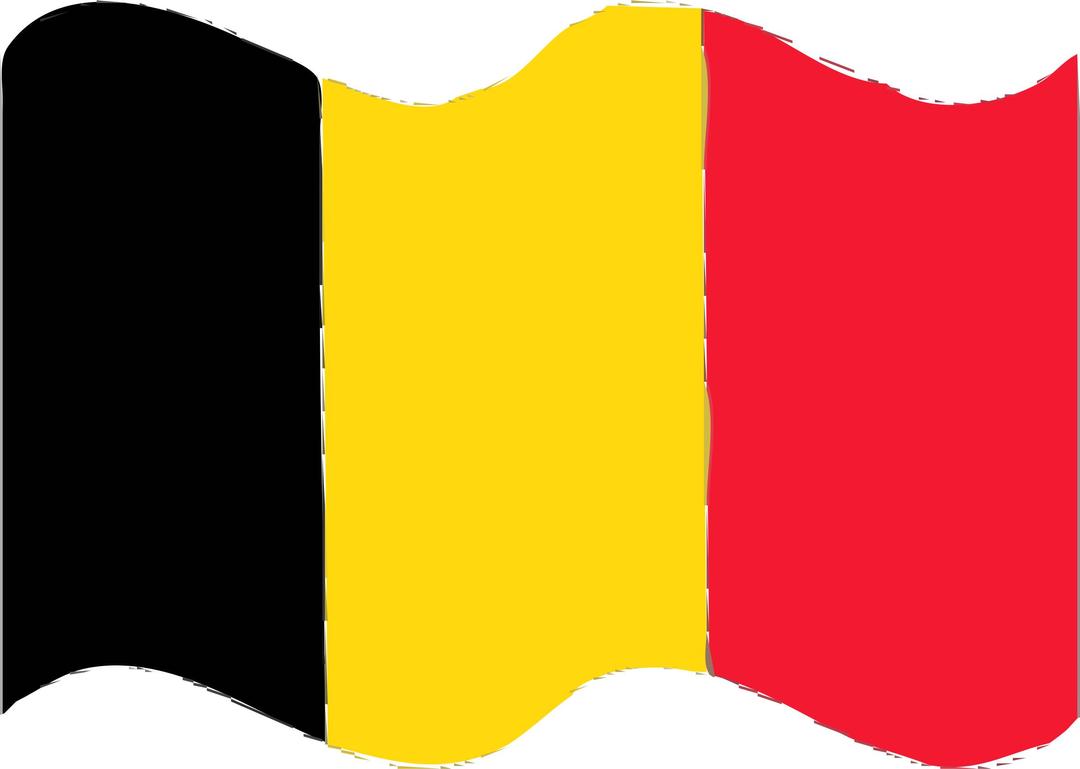 Flag of Belguim wave png transparent