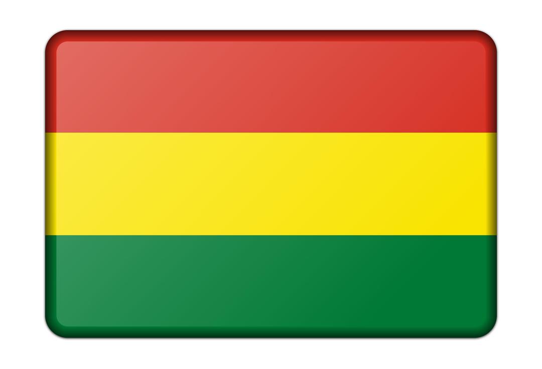 Flag of Bolivia (bevelled) png transparent