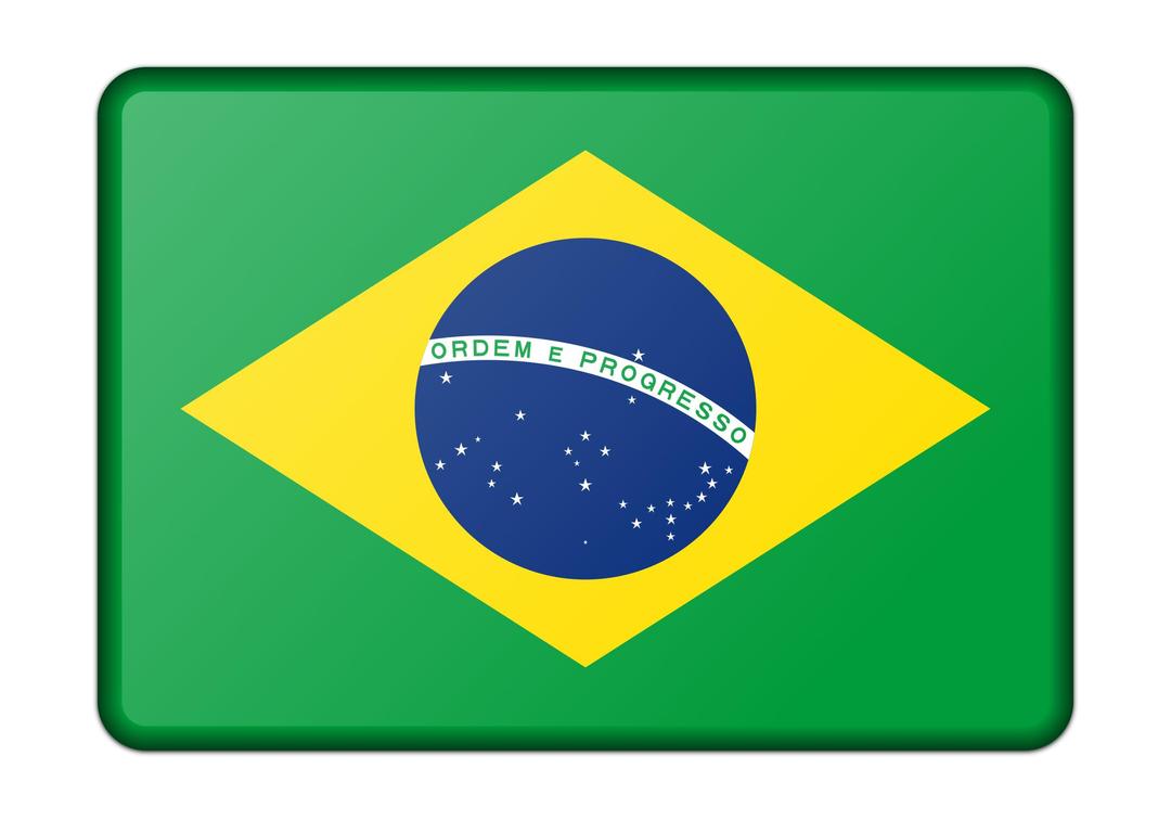 Flag of Brazil (bevelled) png transparent