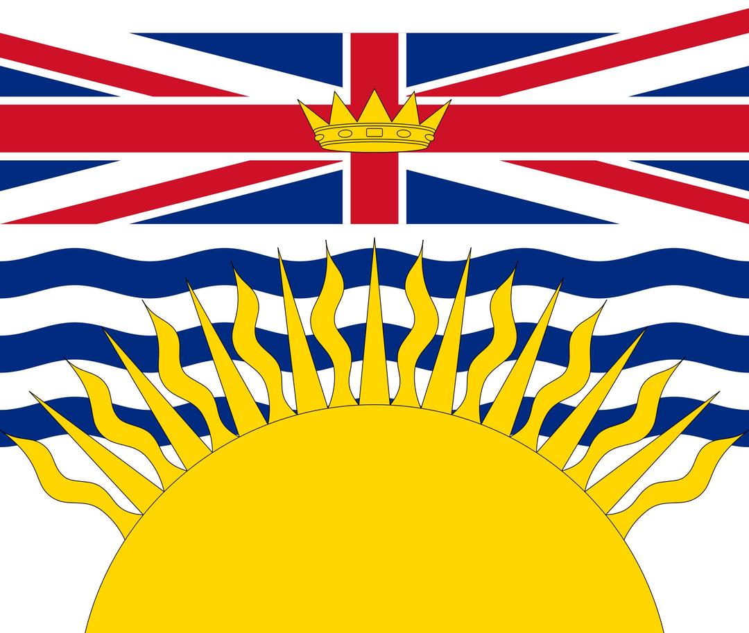 Flag of British Columbia Canada png transparent