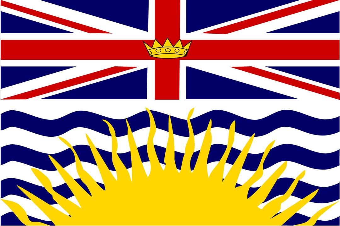 Flag of British Columbia Canada 1 png transparent