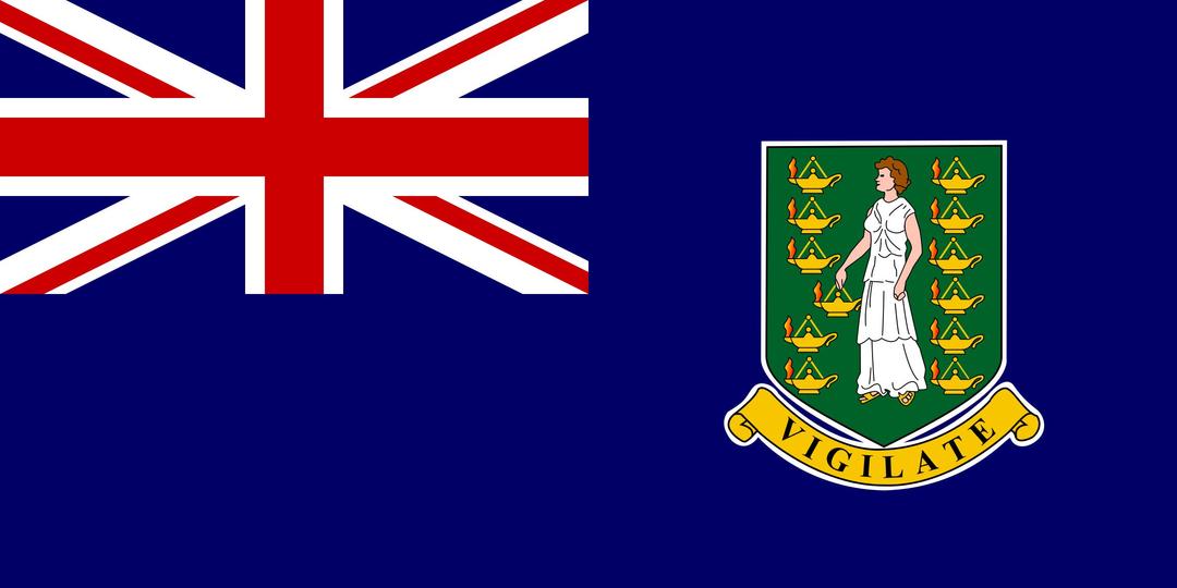 Flag of British Virgin Islands png transparent