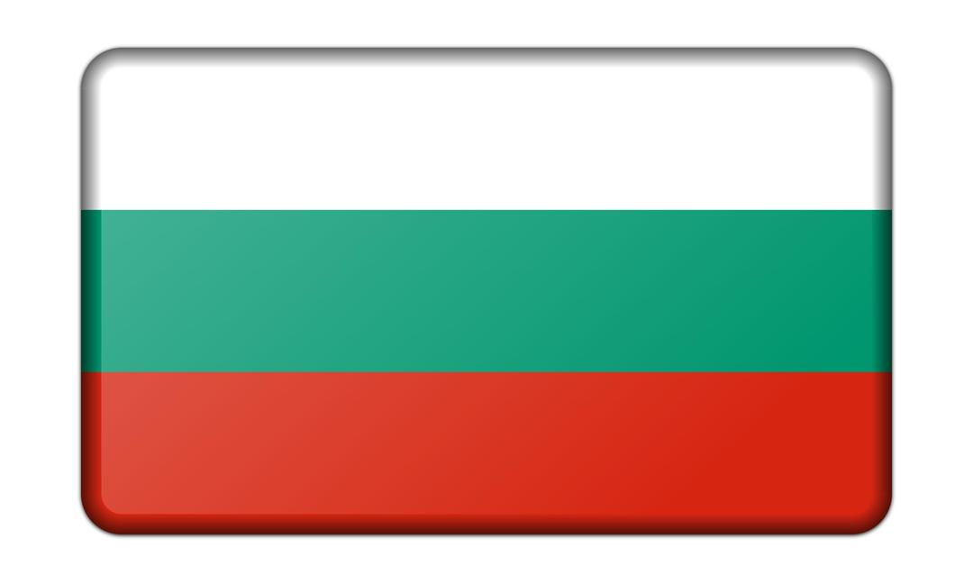 Flag of Bulgaria (bevelled) png transparent