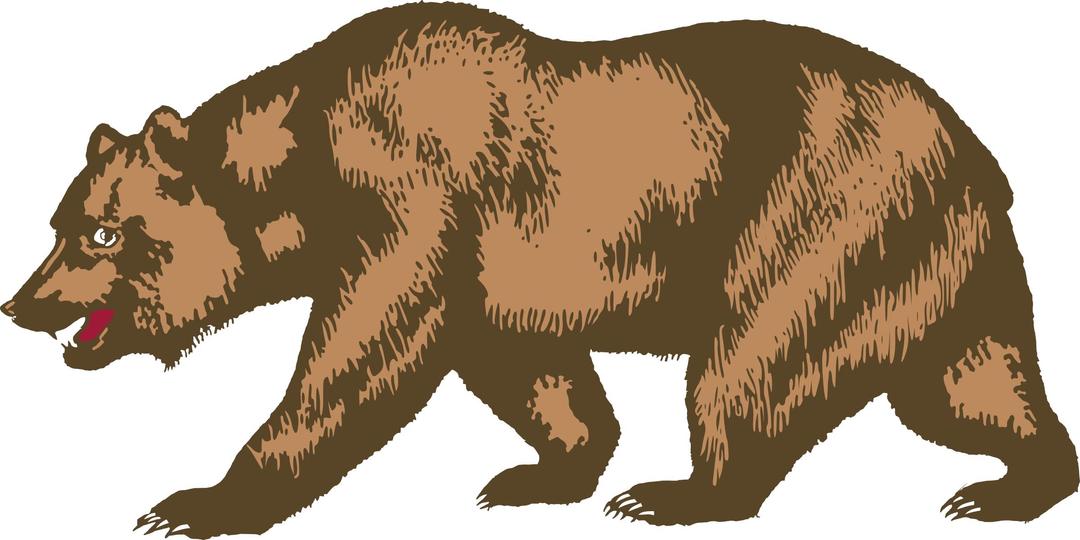 Flag of California - Bear png transparent